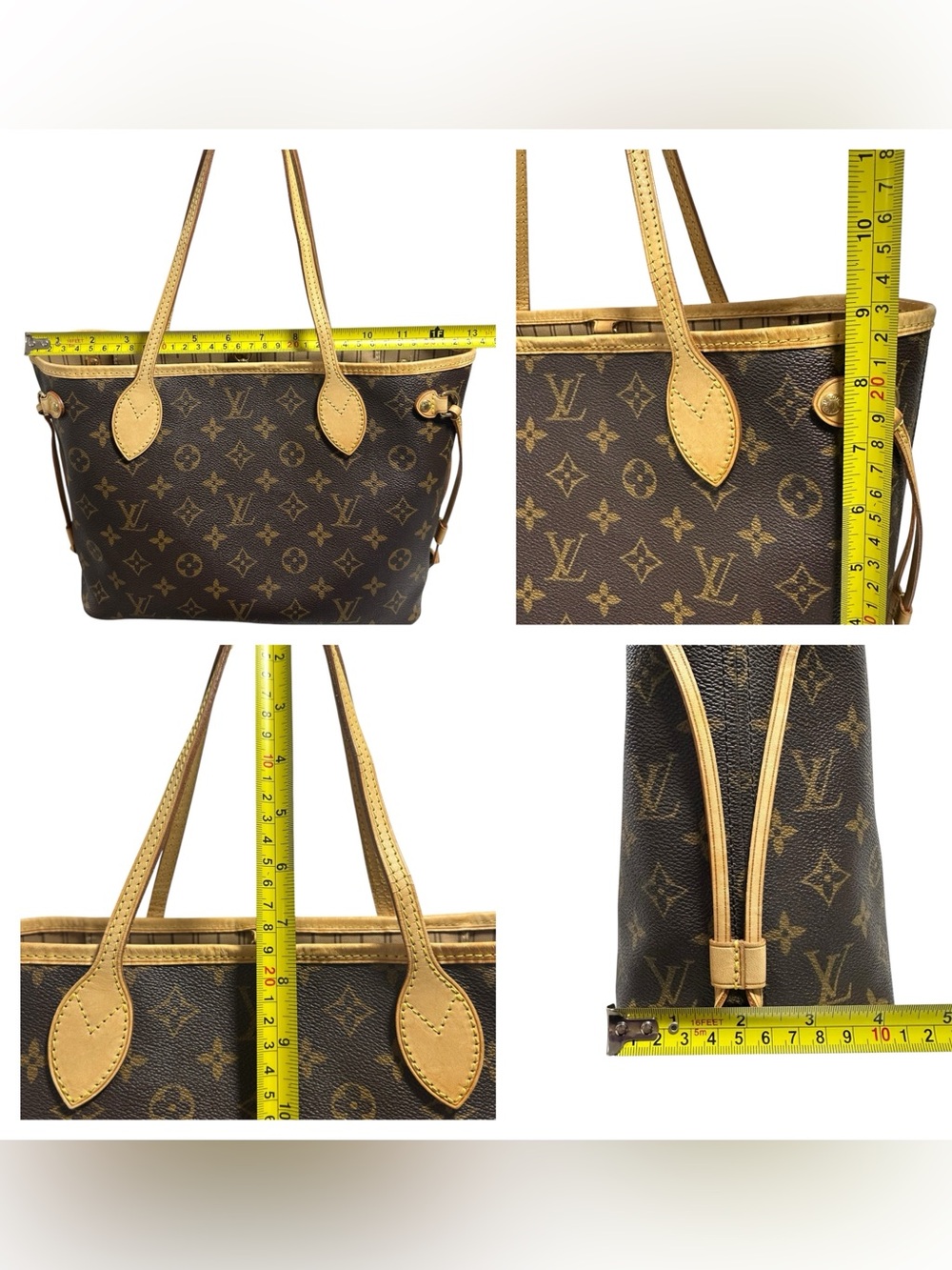 Louis Vuitton Monogram & Vachetta Neverfull PM Tote Bag - Picture 13 of 16